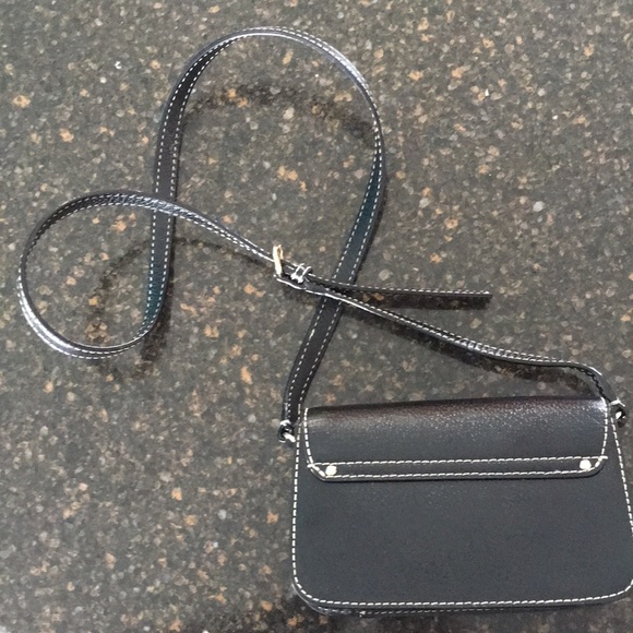 Lovely, Mint condition black leather Kate Spade crossbody purse. - Picture 8 of 10
